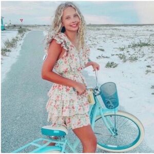 Love The Label Ines Floral Tiered Ruffle Mini Dress